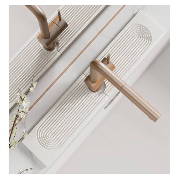 Faucet Mat for Kitchen Sink, Long 23.6'' Super Absorben.White. - Picture 1 of 6